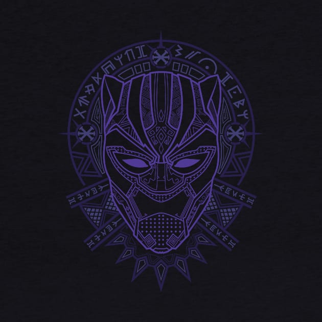 Black Panther Shirt (Purple) by tinman888